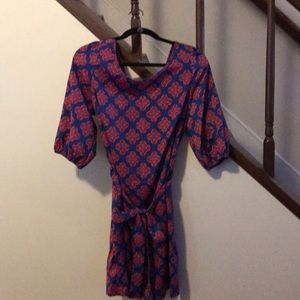 Multi colored dress with belt